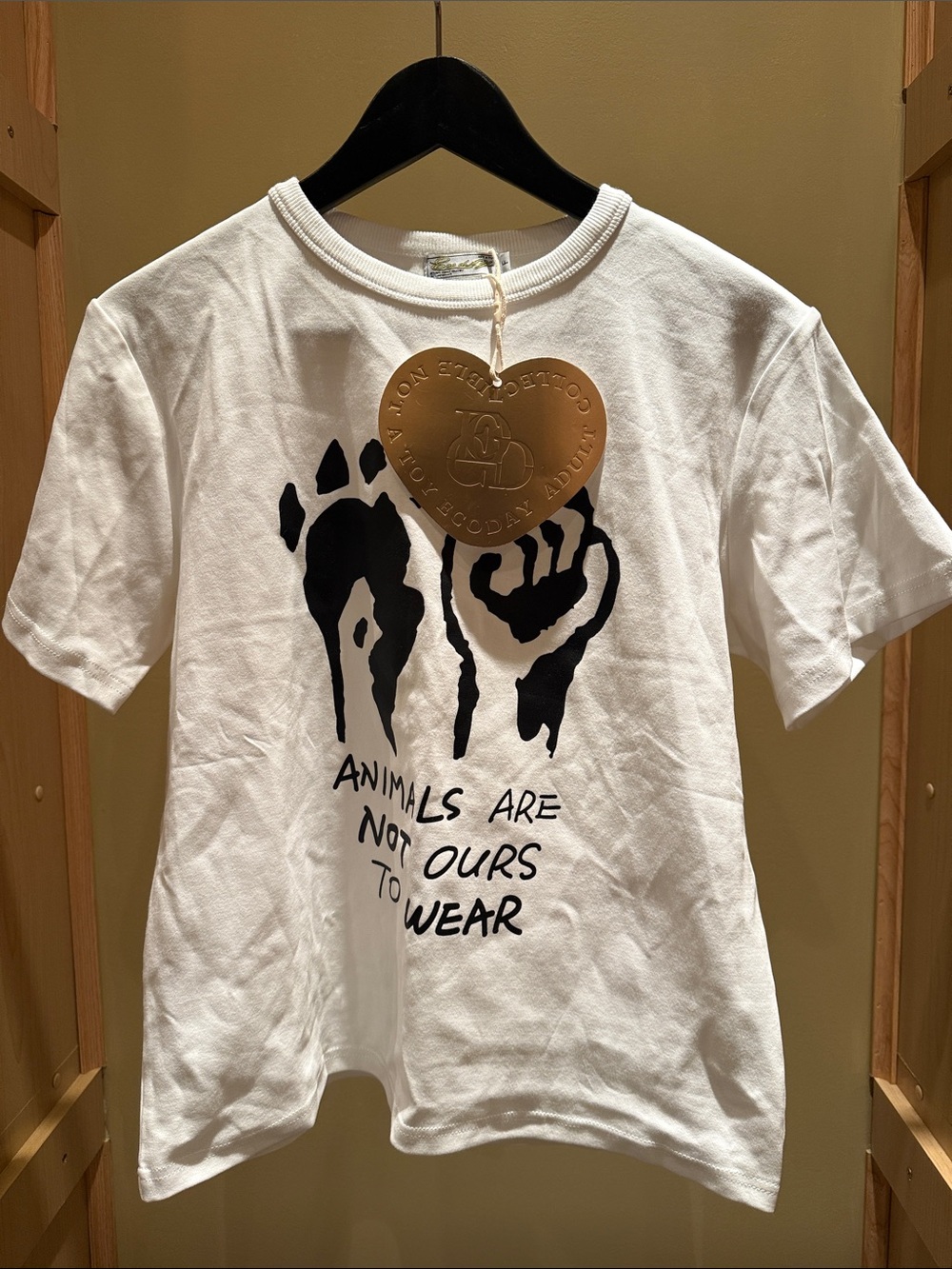 White Graphic Kids Tee - Animals Are Not Ours To Wear